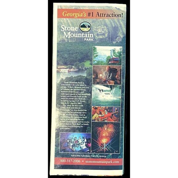 2007 Atlanta GA Street Map Official Visitors Guide Ephemera Vacation Travel Trip - Picture 3 of 4